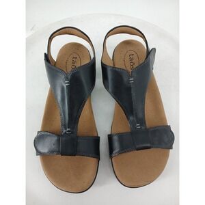 Taos The Show Womens Black Leather Sandals Comfort Walking Size 11.  C134